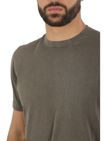 T-shirt Drumohr in Cotone Fango