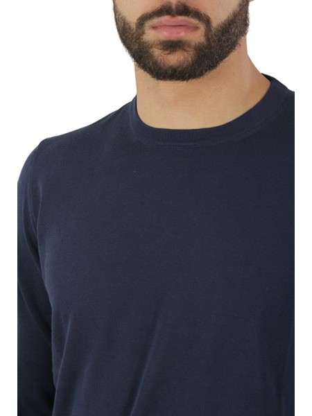 Maglia Drumohr Girocollo in cotone  Blu Navy