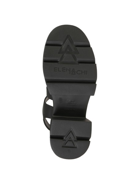 Sandalo Elena Iachi Stringato in Pelle Nero