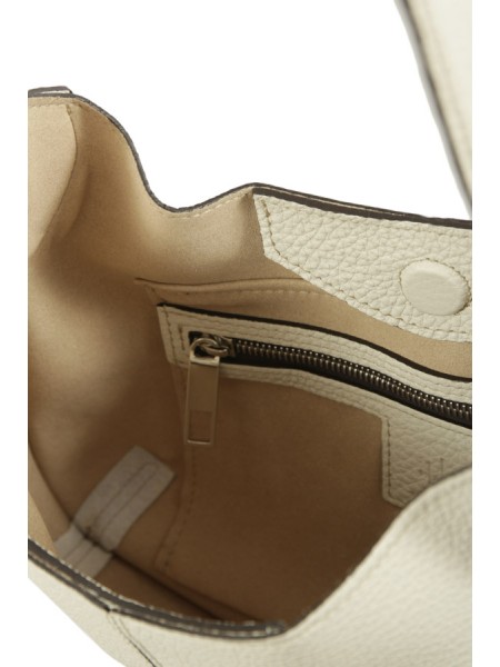 Borsa Hags in Pelle Martellata Bianco