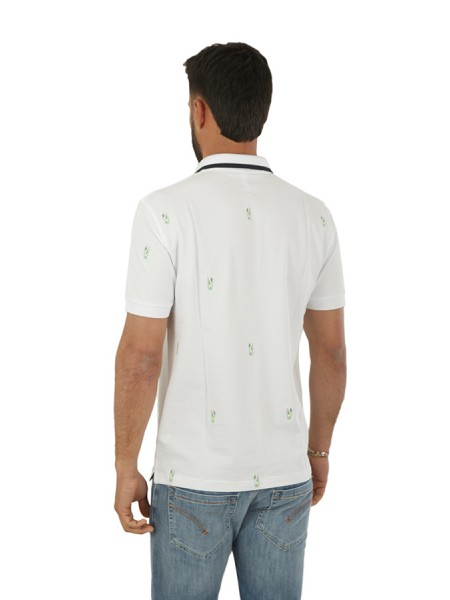 Polo SUN 68 Full  Embroidery Bianco