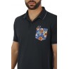 SUN68 Print Pocket Polo Shirt Navy Blue