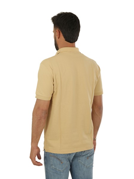 Polo SUN68 Under Collar Print Beige