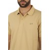 Polo SUN68 Under Collar Print Beige