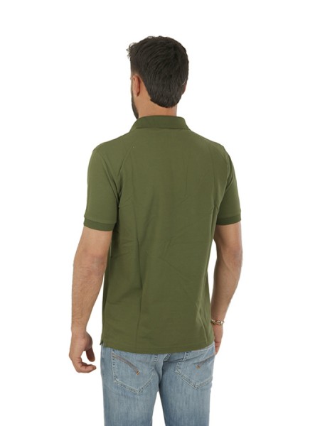 Polo SUN68 Under Collar Print Verde