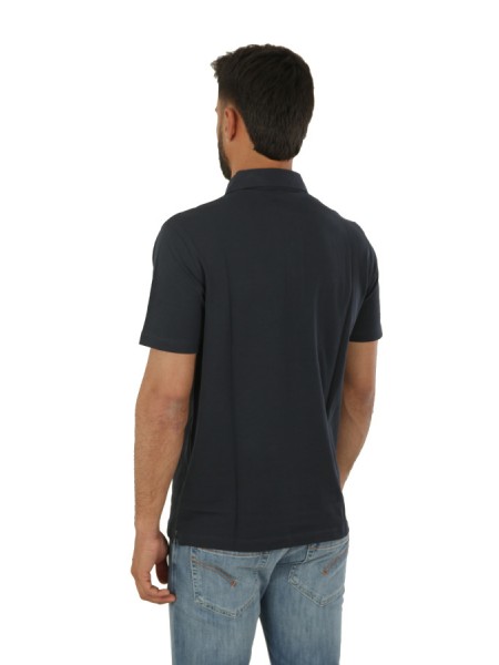 Polo SUN68 Shirt Collar Blu Navy