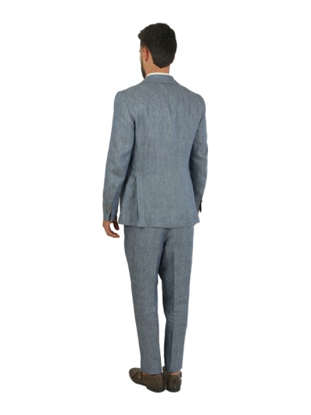 Abito Santaniello in Lino Azzurro