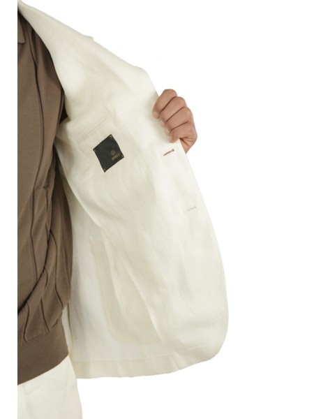 Santaniello white linen dress