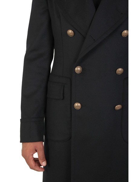 Blue Double-Breasted TAGLIATORE Coat