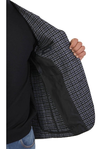 Single-breasted jacket TAGLIATORE checked blue/grey/light blue
