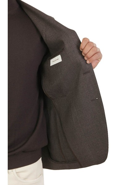 Giacca Tagliatore Monopetto Marrone Melange