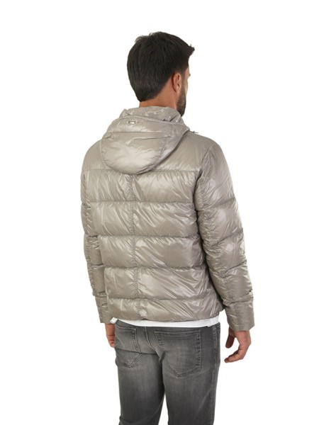 Piumino Herno in Nylon Ultralight Grigio Chiaro