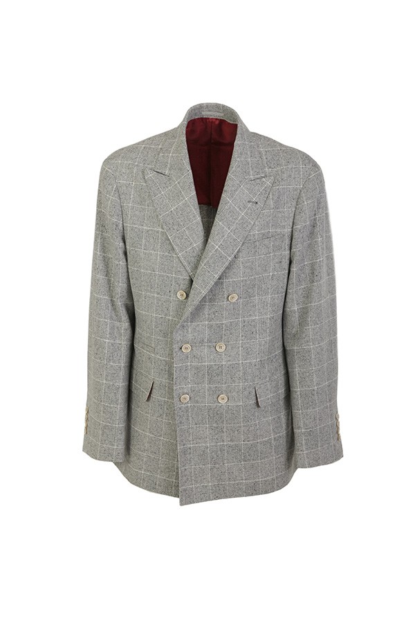 Giacca Brunello Cucinelli Principe di Galles Grigio Perla