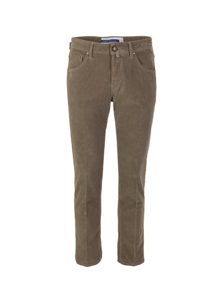Pantalone Jacob Cohen Scott Beige in Velluto a Coste