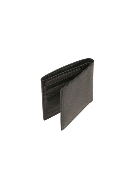 Portafoglio The Bridge in Pelle Martellata Nero