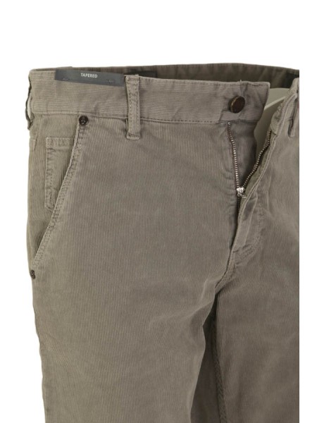 pt denim Indie trousers in taupe velvet