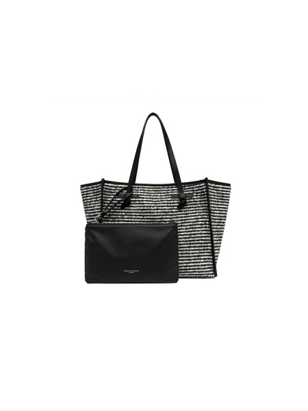 Borsa Marcella di Gianni Chiarini in Tessuto Pullover Nero