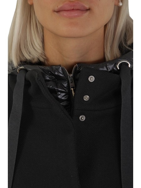 Giubbino Herno A-Shape In Ecowool e Nylon Ultralight Nero