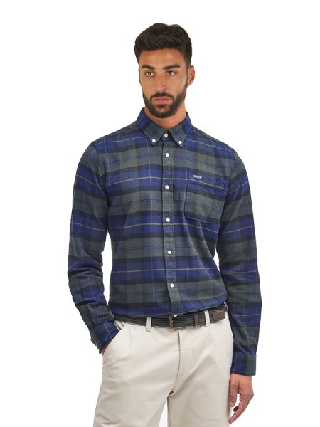 Camicia Barbour Kyeloch Taglio Sartoriale Olive Night