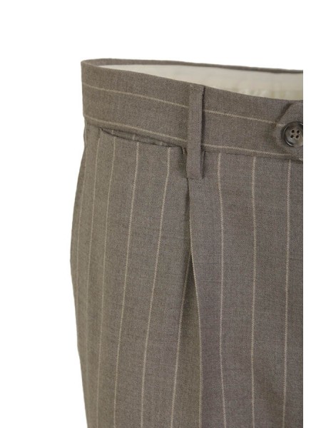 Abito Tagliatore Doppiopetto Gessato Tortora