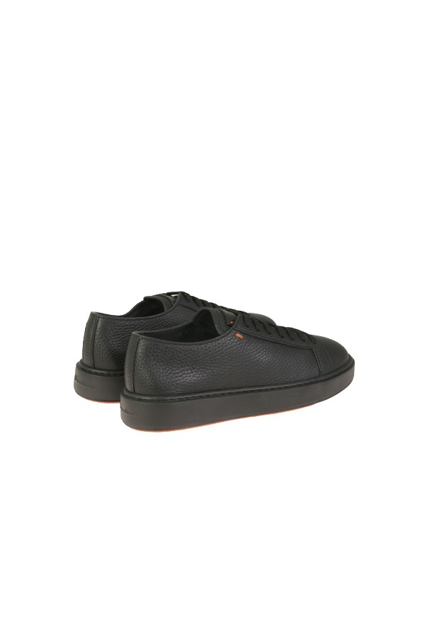 Santoni sneakers in tumbled leather black