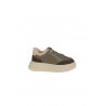 Sneakers with Sheepskin Green/Beige