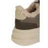 Sneakers with Sheepskin Green/Beige