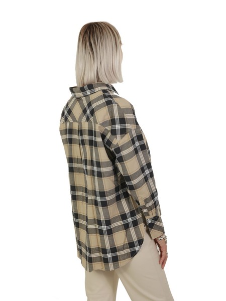 Camicia Barbour Larisa Check Beige/Blu