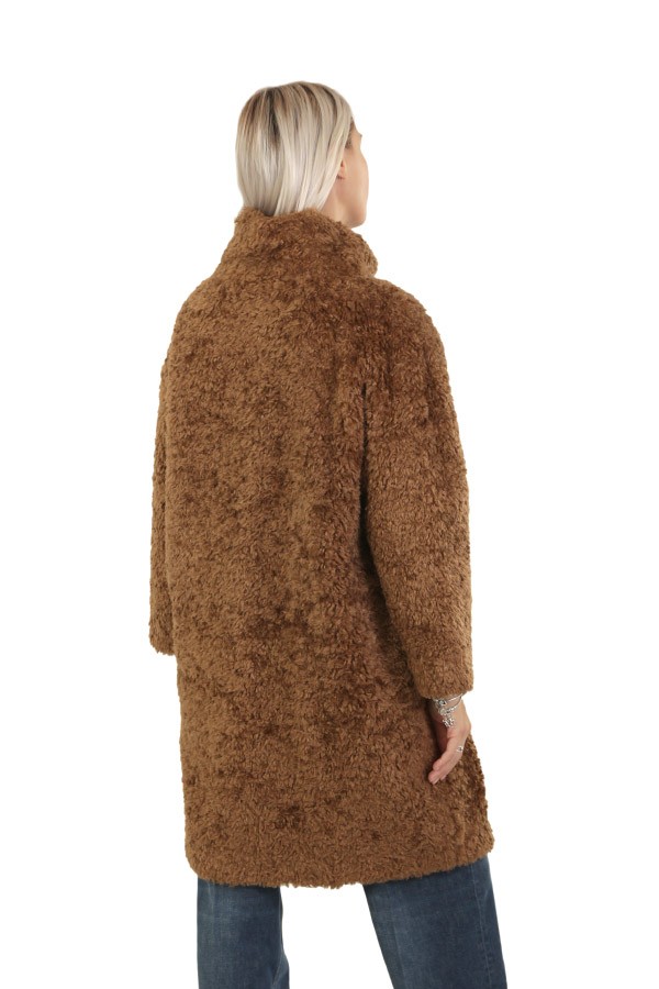 Pelliccia Herno Cappotto Curly Cappotto Herno In Curly Faux Fur