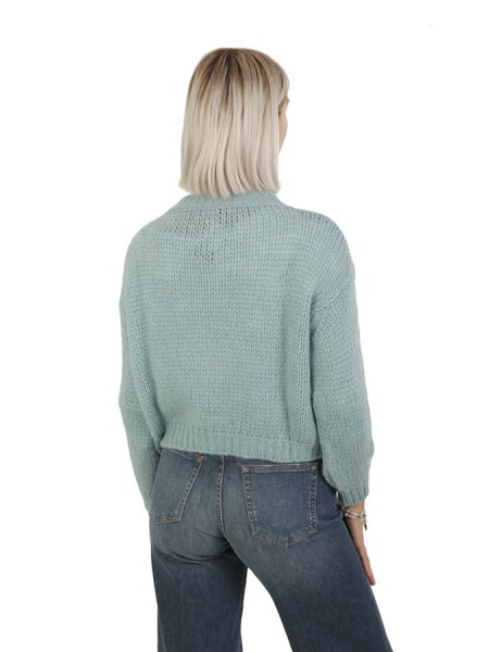 Maglia Roberto Collina in Alpaca Acqua