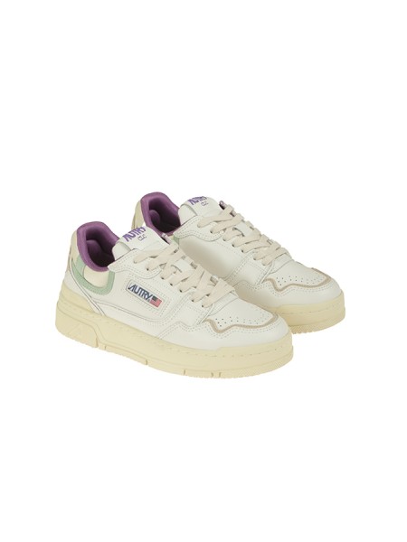 Sneakers Autry Clc Low In Pelle Bianco e Green