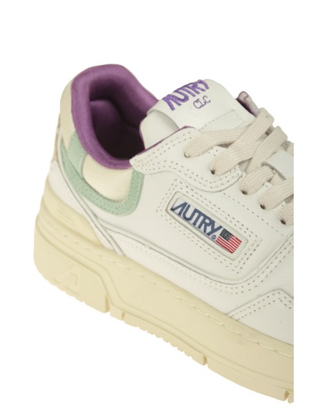 Sneakers Autry Clc Low In Pelle Bianco e Green