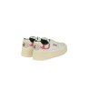 Sneakers Autry Clc Low In Pelle Bianco/Verde/Fucsia
