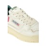 Sneakers Autry Clc Low In Pelle Bianco/Verde/Fucsia