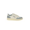 Sneakers Autry Medalist Low in Pelle e Suede Bianco/Celeste