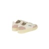 Sneakers Autry Medalist Low in Pelle e Suede Bianco/Rosa